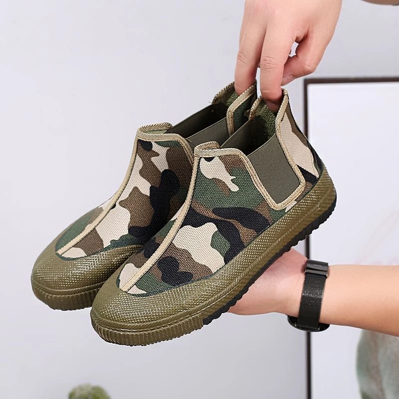 男女高帮透气劳动鞋防滑防臭工地农田干活黄胶鞋女款新款