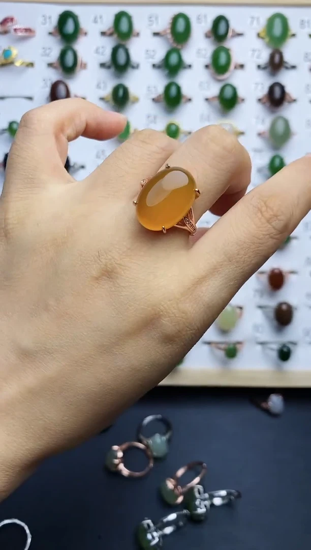 【闪购商品】玛瑙/玉髓戒指银S925镶嵌1