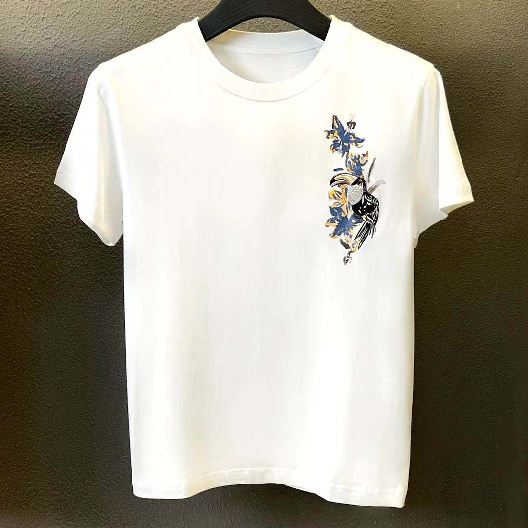 【鹦鹉刺绣】重工刺绣T恤