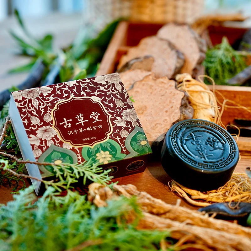 何首乌人参侧柏叶草本植物纯手工洗发皂