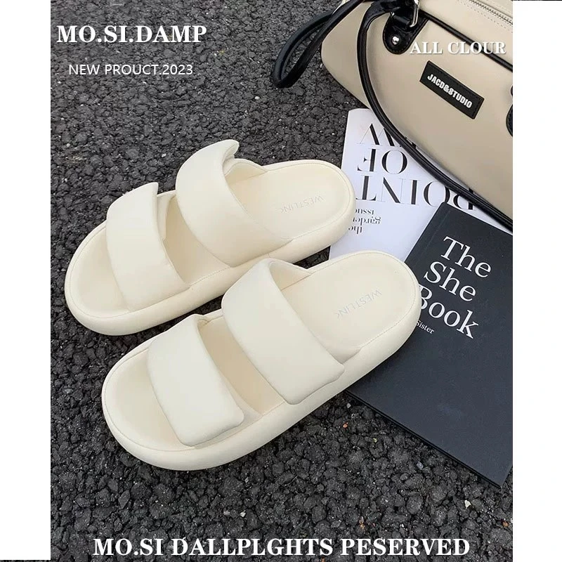 KOUDU/蔻度百搭魔术贴居家拖鞋夏季学生外穿软底厚底防滑拖鞋2777