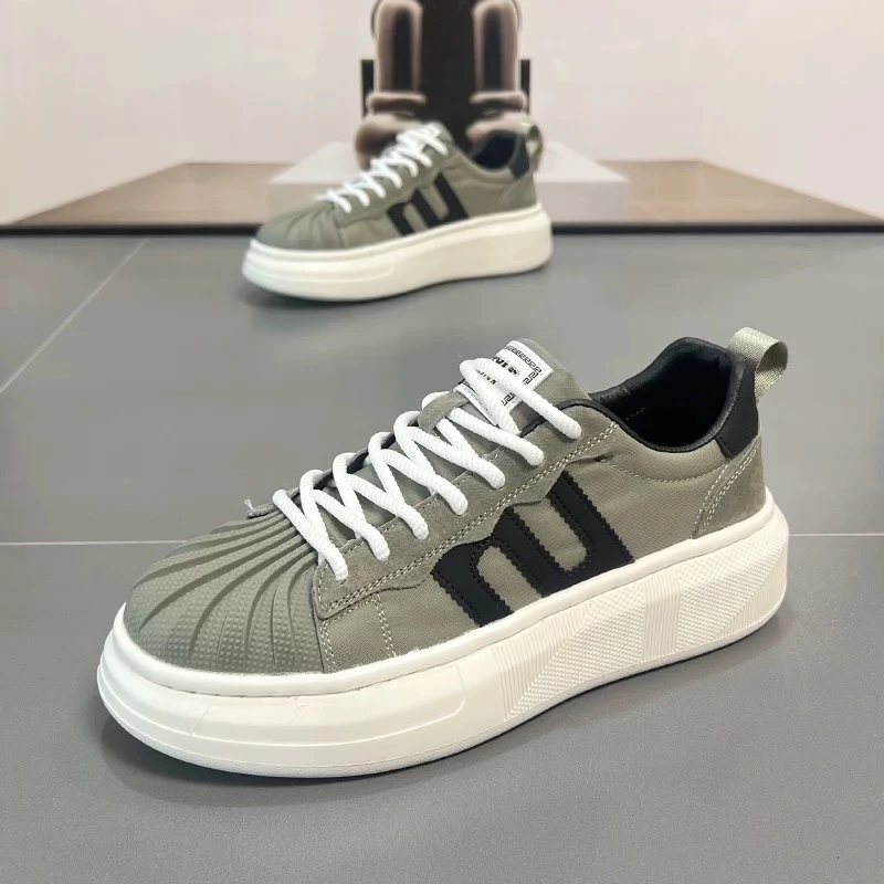 KOUDU/蔻度百搭舒适透气板鞋夏季厚底男士经典时尚低帮潮鞋女5969