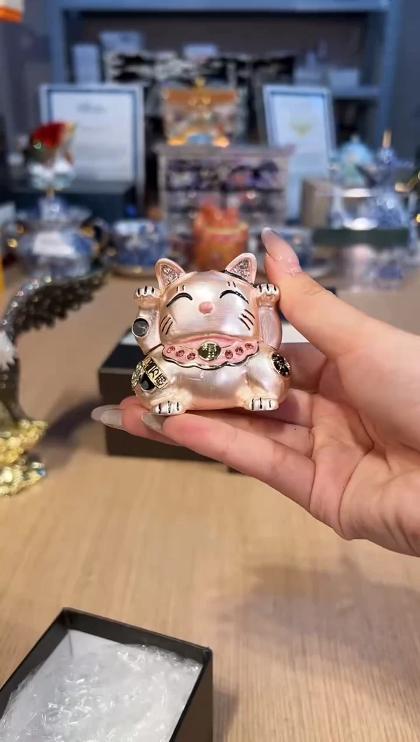 【闪购商品】杯243银粉小号招财猫