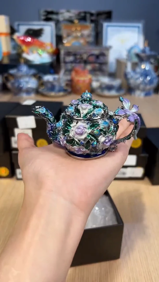【闪购商品】杯257紫色蜻蜓把把壶