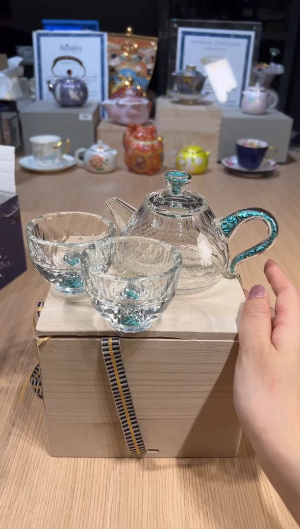 【闪购商品】陶如图64绿松石一壶两杯