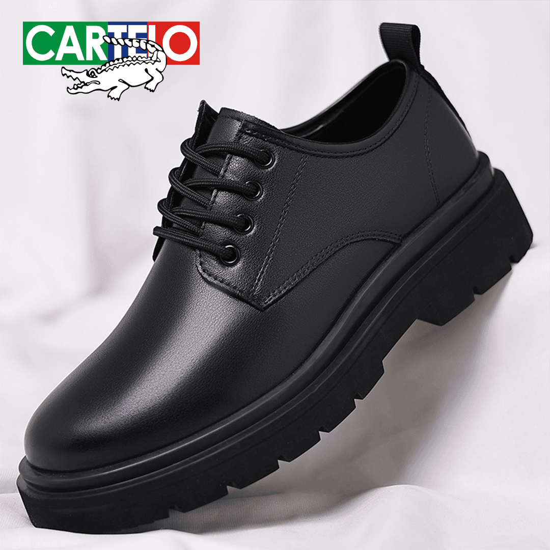 cartelo/卡帝乐鳄鱼 皮鞋春季新款商务正装男士皮鞋休闲软底软面英伦结婚鞋