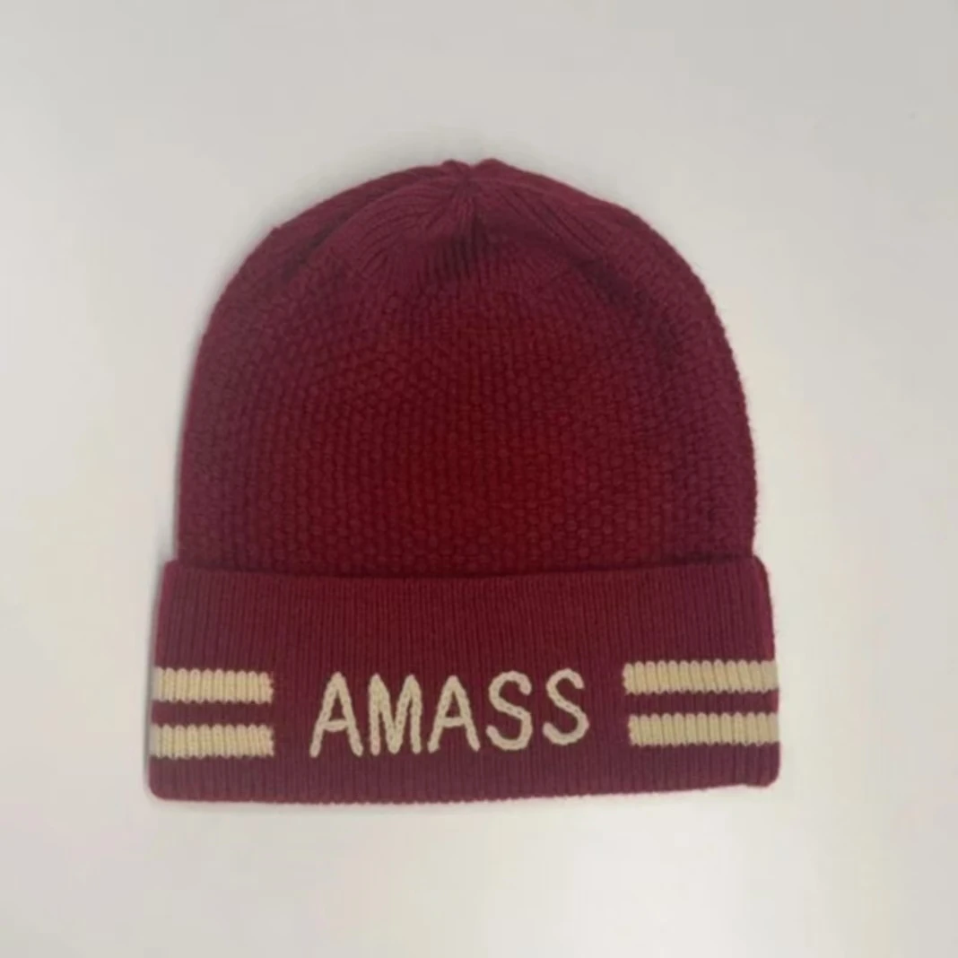 AMASS/阿玛施新款时尚百搭安可拉红冷帽针织帽599004