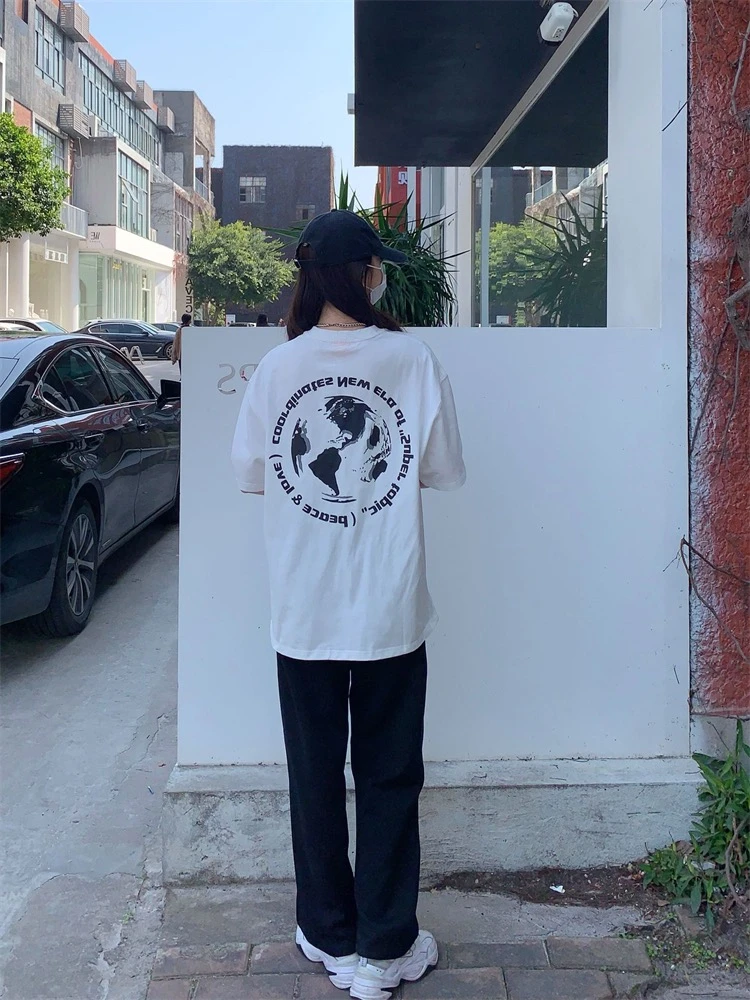 ARTA20克纯棉】2025夏季新款纯棉短袖T恤上衣情侣装字母百搭宽松潮