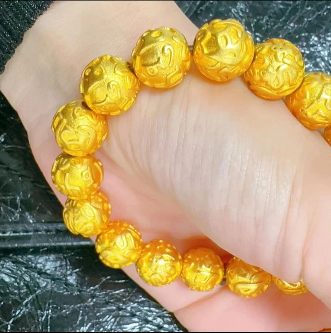 铜合金手链 【一立金沙】六字真言手串