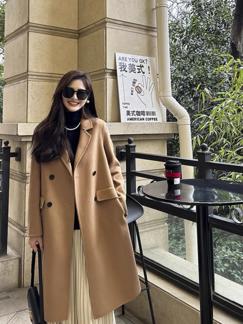 【琪琪专属】X 2024年小个子新款时尚百搭显瘦双面羊毛大衣2418