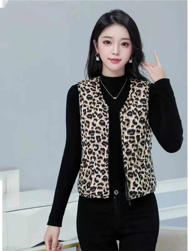 妈妈装秋冬款棉服夹棉百搭保暖马甲
