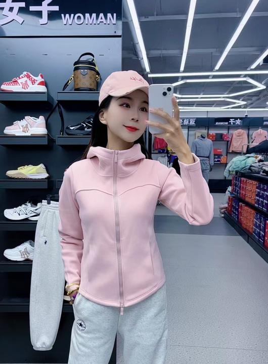 石墨烯小蛮腰连帽7A抗菌羊绒蚕丝蛋白修身保暖轻奢立领外套女YD