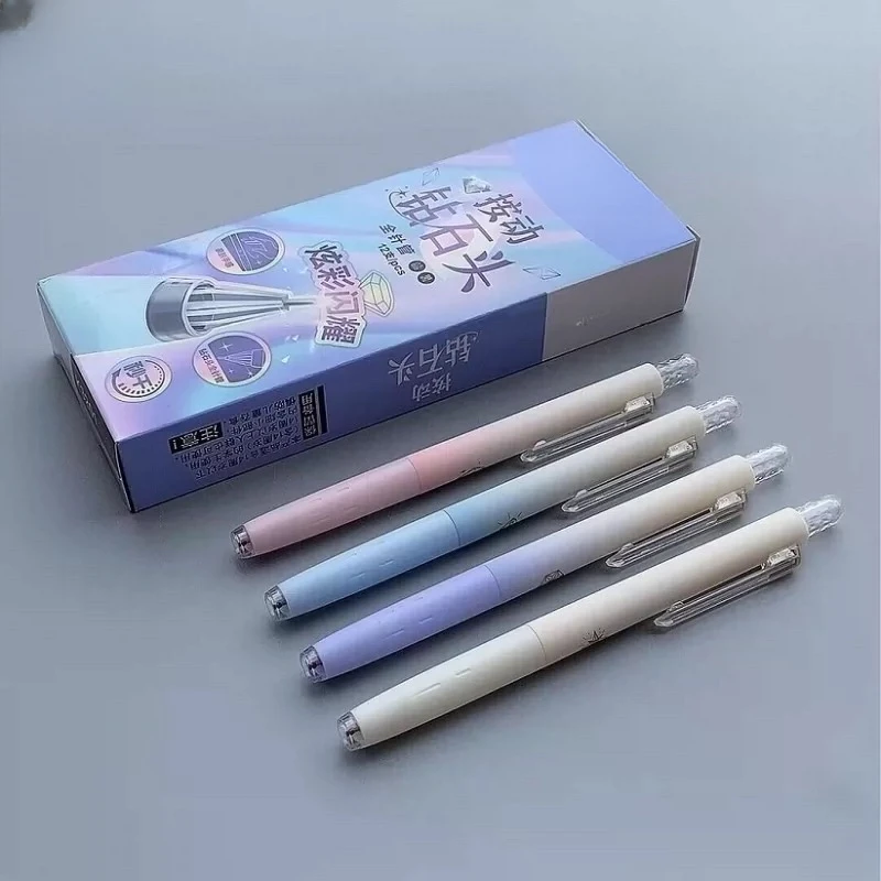 CG-K3201按动钻石头中性笔秒干黑0.5全针管学生用水笔签字笔