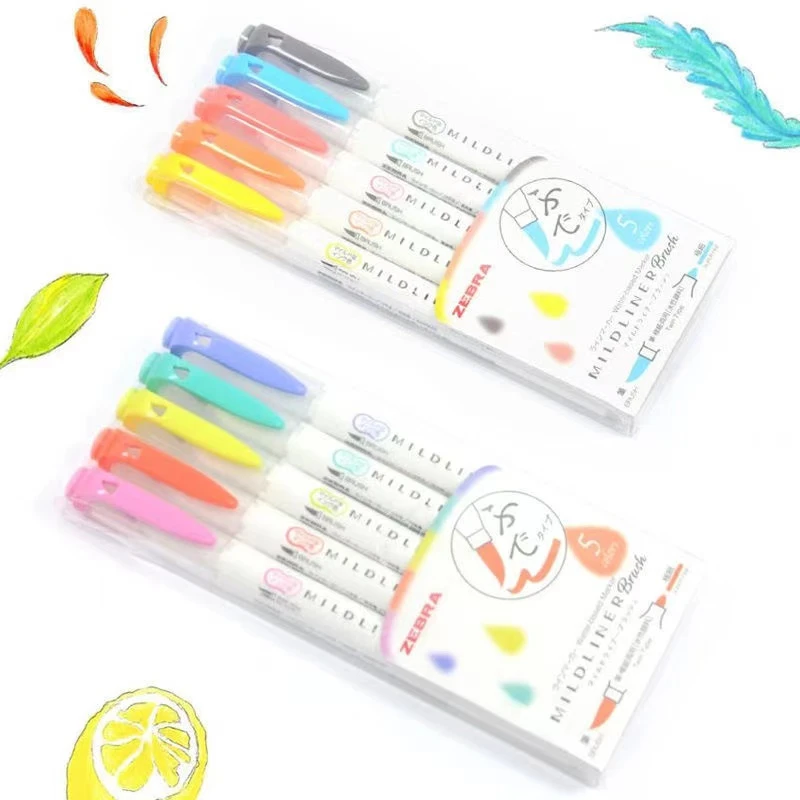 BM- 双头淡色荧光软笔brush学生用标记彩色记号笔WFT8
