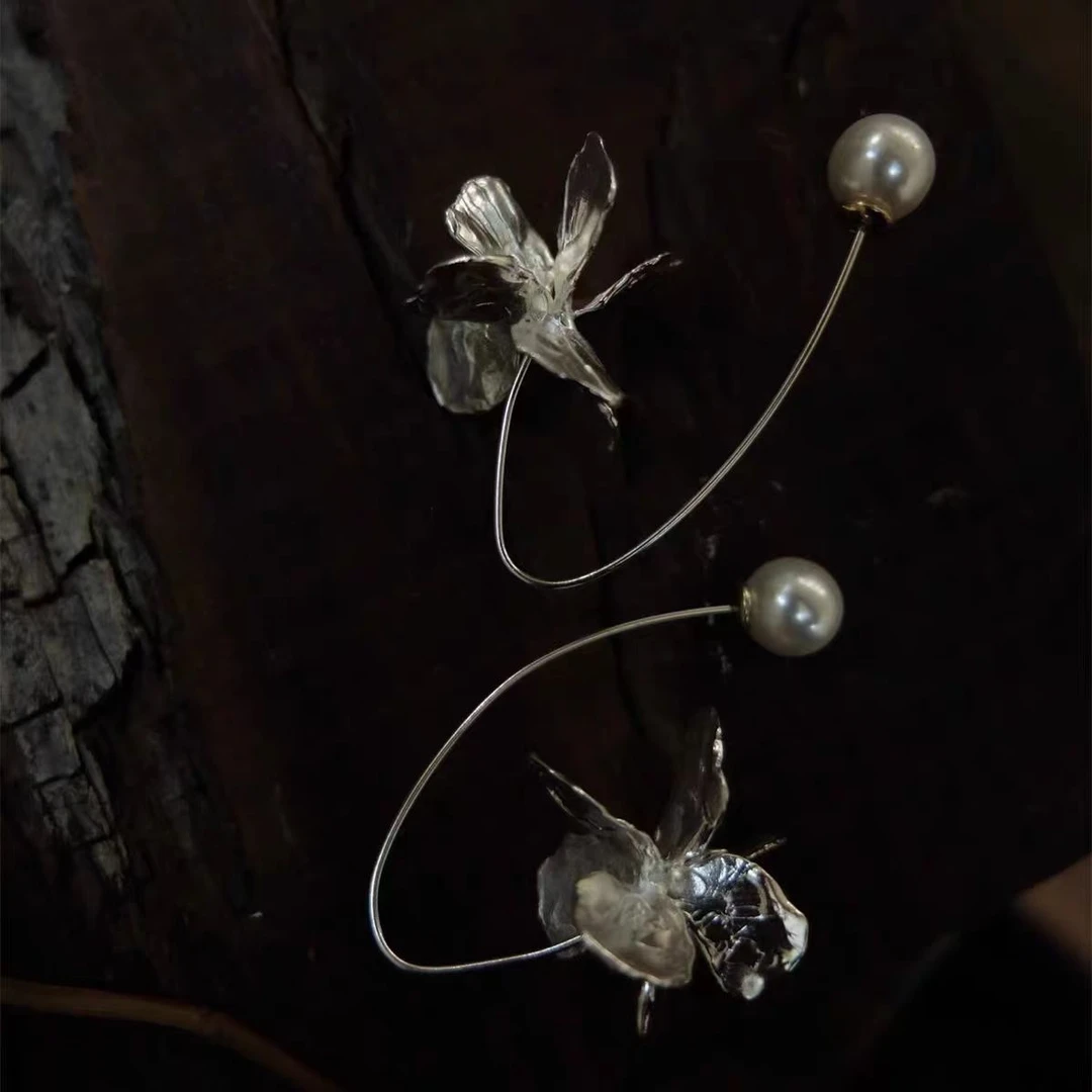 合金耳饰 1423手工定制植物系小众耳环