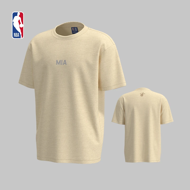 NBA官方热火队春夏男女情侣款圆领T恤夏季宽松训练运动短袖