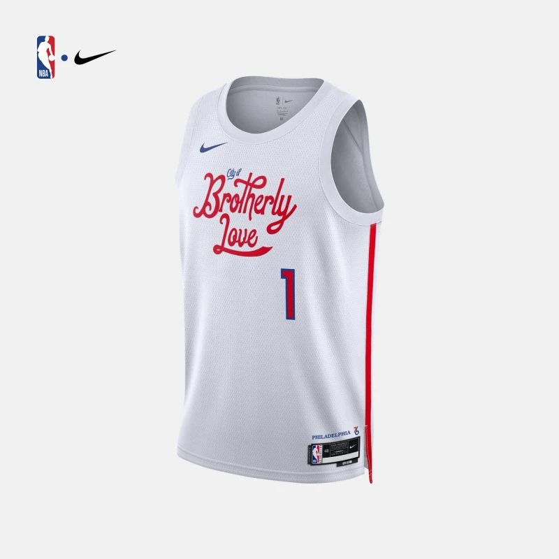 NBA-Nike哈登夏季篮球服男款CITY EDITION SW轻薄透气运动76人队