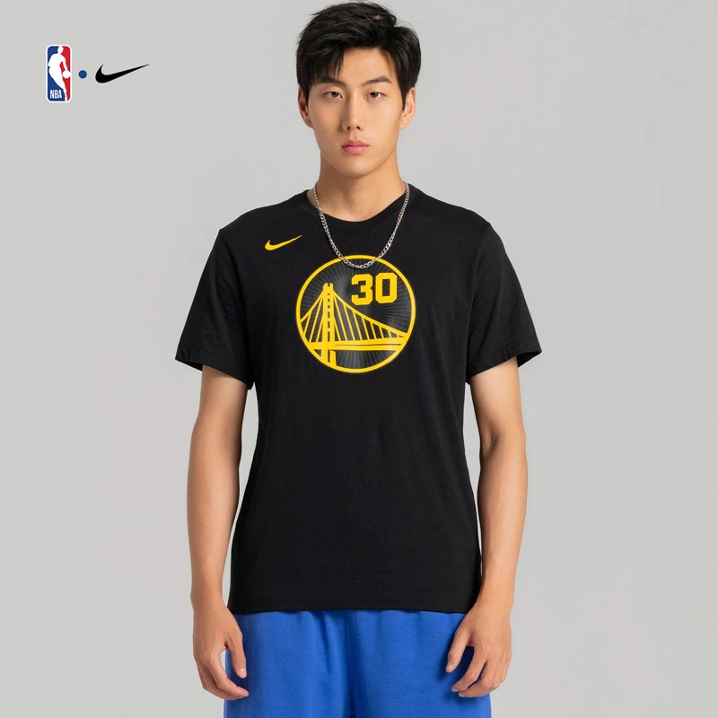 NIKE耐克NBA官方勇士队斯蒂芬库里男子宽松T恤夏季训练运动短袖