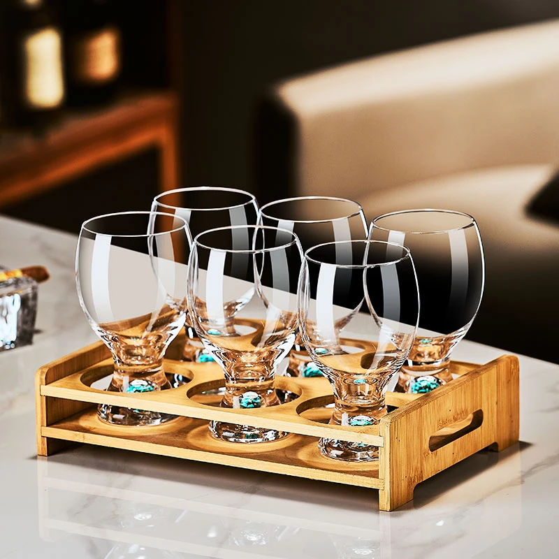 高档水晶玻璃啤酒杯家用创意小麦精酿扎啤杯新款绿松石饮料杯水杯