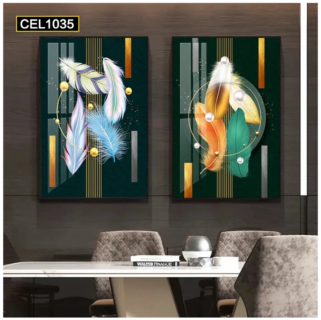 （新疆包邮）LL22高端客厅背景墙沙发背景墙两联挂画小客厅挂画