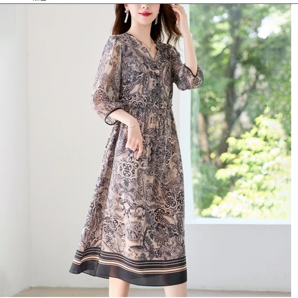 【敏洋纯】82497872女装连衣裙气质时尚收腰法式