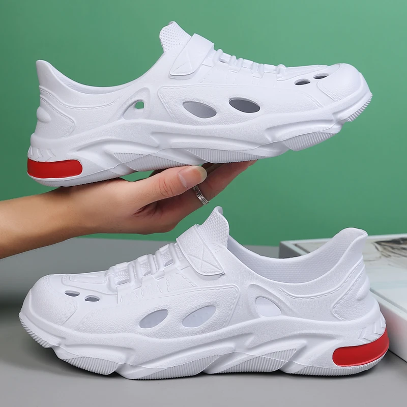 洞洞鞋男款夏季户外穿厚底防滑eva防臭钓鱼鞋沙滩潮流司机鞋开车