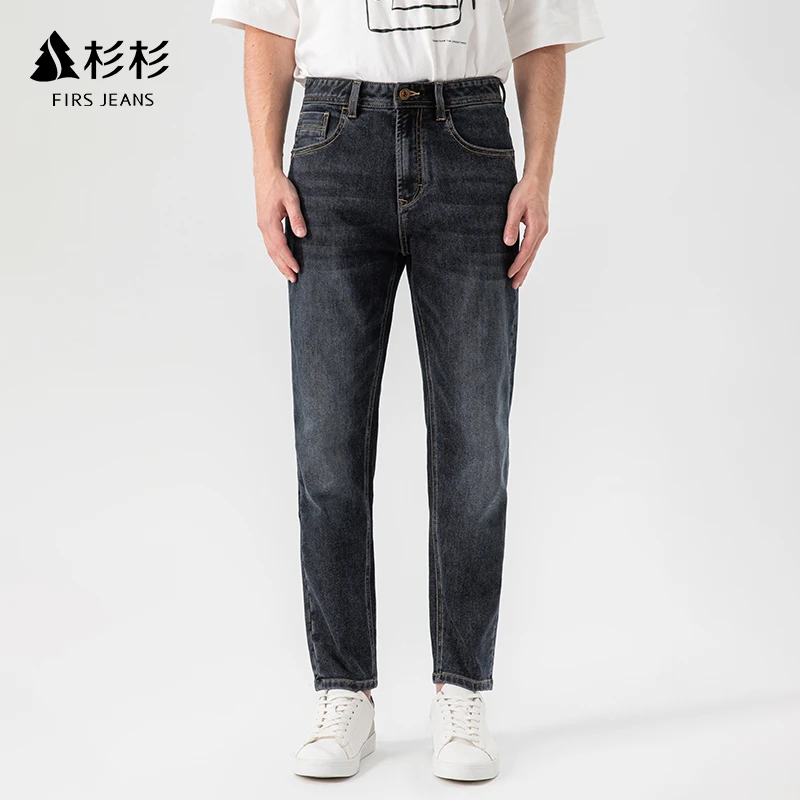 FIRS JEANS杉杉锥形裤男士水洗时尚百搭高端牛仔裤