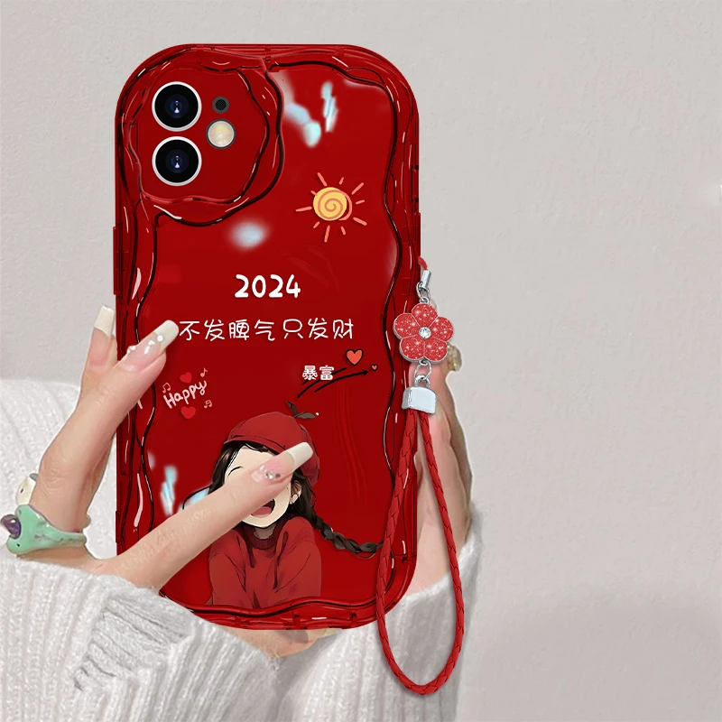 适用于苹果11双辫女孩手机壳奶油全包硅胶iPhone11女款防摔软壳