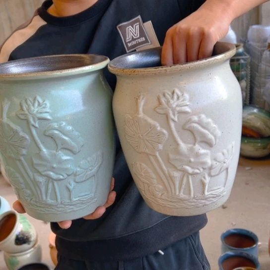 紫砂花盆高24口19/————