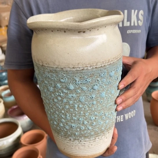 紫砂花盆高33口20————