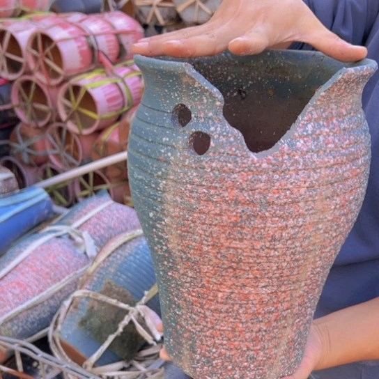 紫砂花盆高32口20———-