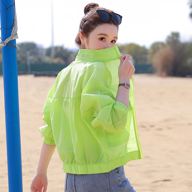 短款防晒衣女2025夏季新款宽松休闲透气防晒服防紫外线户外薄外套