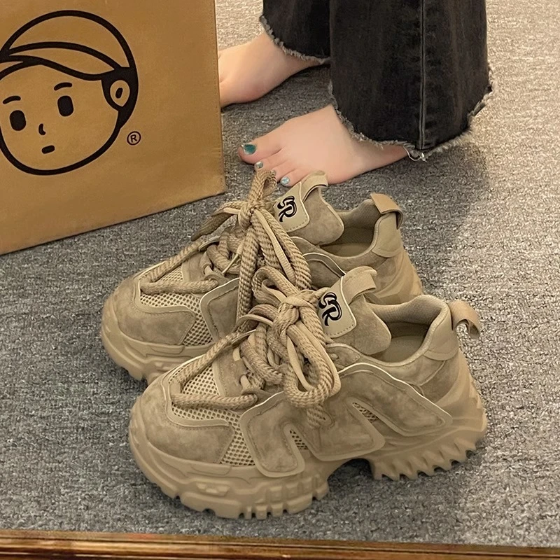 回力潮老爹鞋女款2023新款秋季小个子厚底增高炸街复古休闲运动鞋