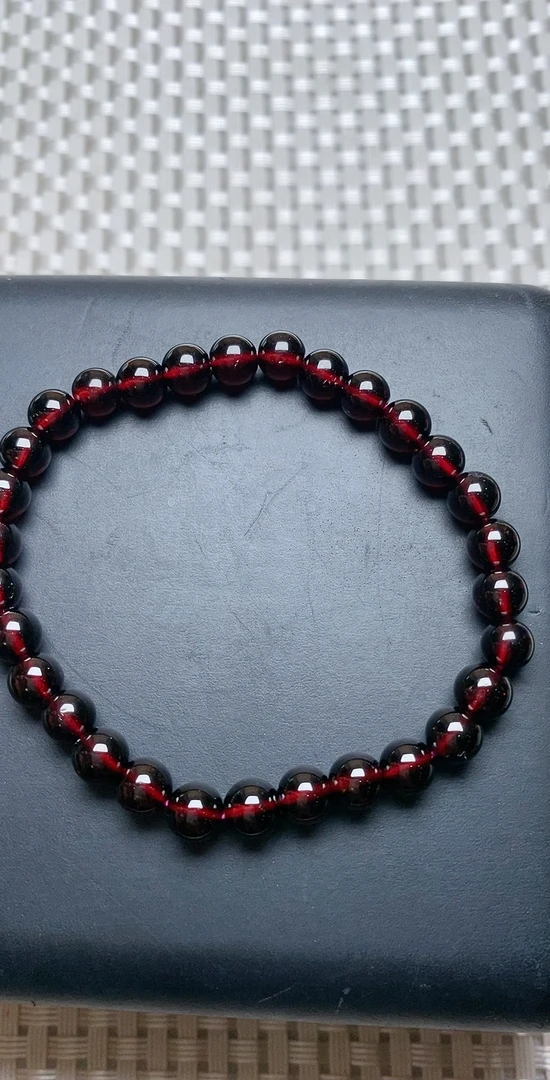 6MM毕业级酒红石榴石单圈手链天花板10a