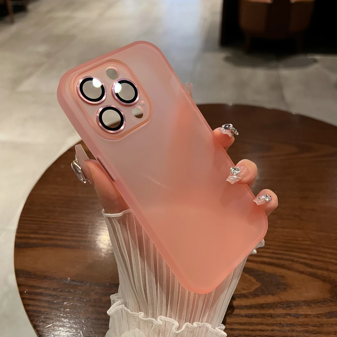 苹果13手机壳14肤感磨砂15promax高级感纯色iPhone12超透11镜头膜