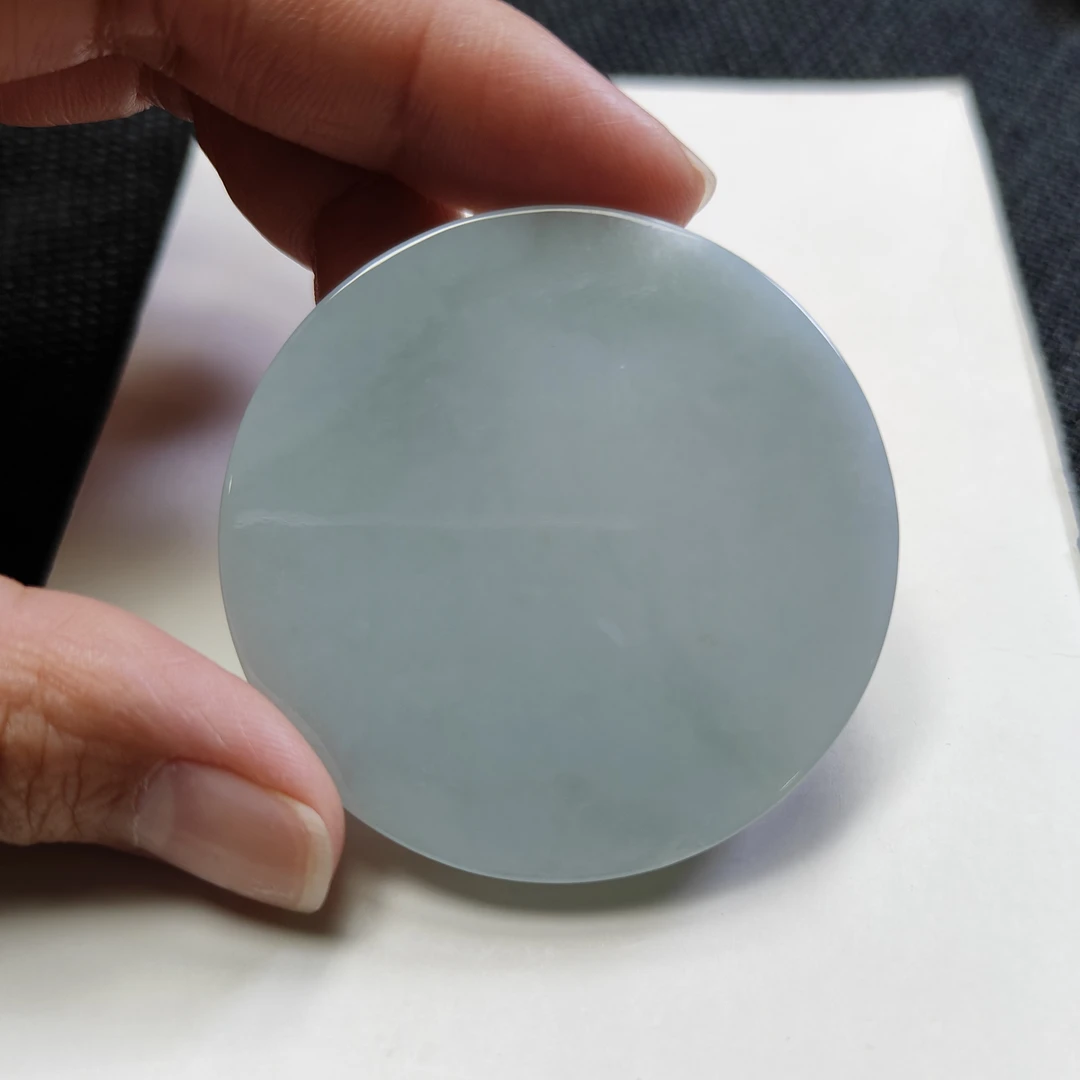 天然缅甸翡翠A货，晴底平安无事圆牌