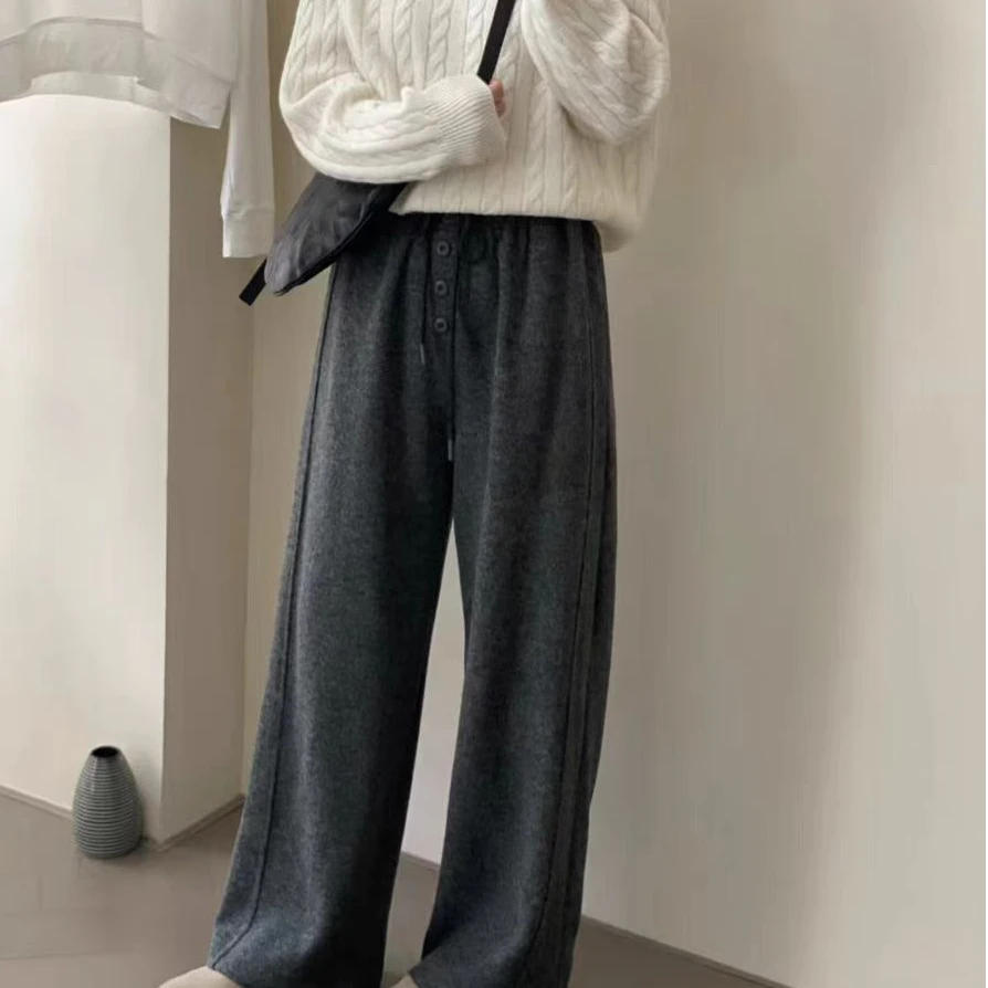 SANYELAN2024秋季新款休闲百搭直筒休闲裤030