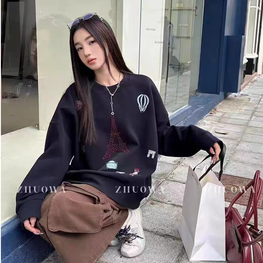 SanYeLan2024秋季新款简约百搭卫衣5169