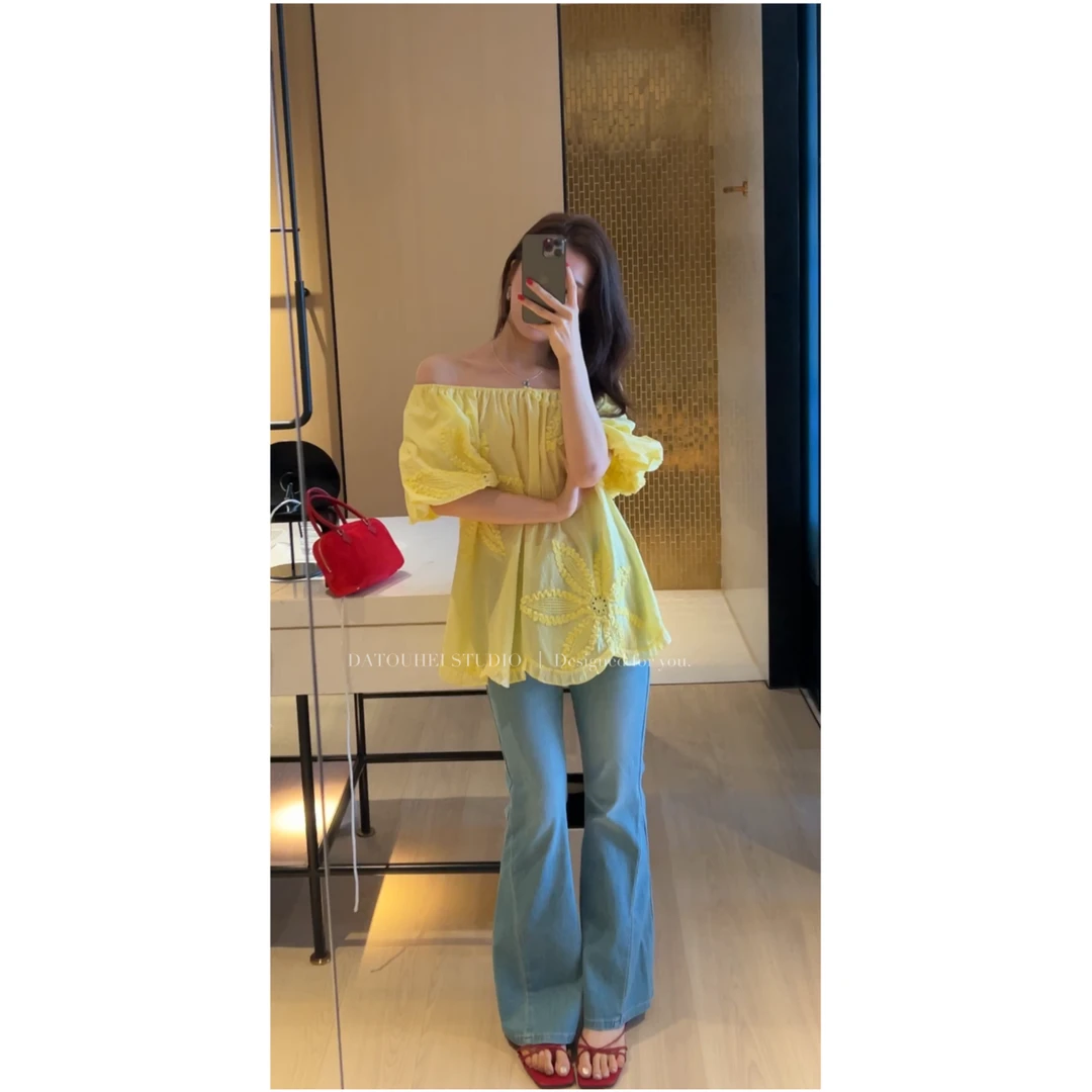 大头黑STUDIO【黄亦玫】2024女夏时尚百搭连衣裙衬衫D224A08856-1