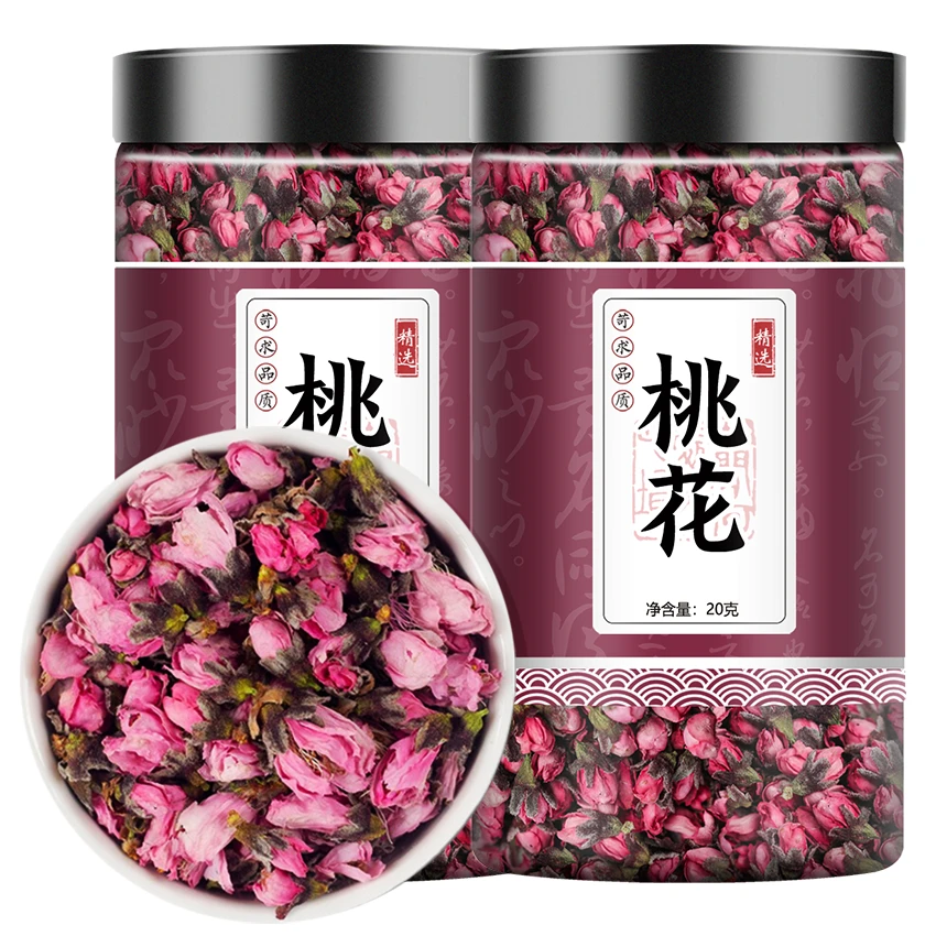 桃花茶20g非特级干桃花泡水茶包花瓣正品花苞搭荷叶茶排花茶叶菜