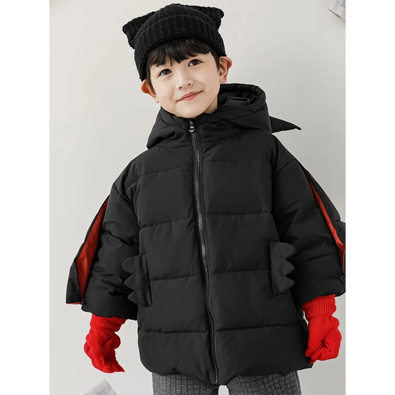 YOEHYAUL/幼悠【清货】儿童可拆披风 立体尖角连帽保暖棉服N2868
