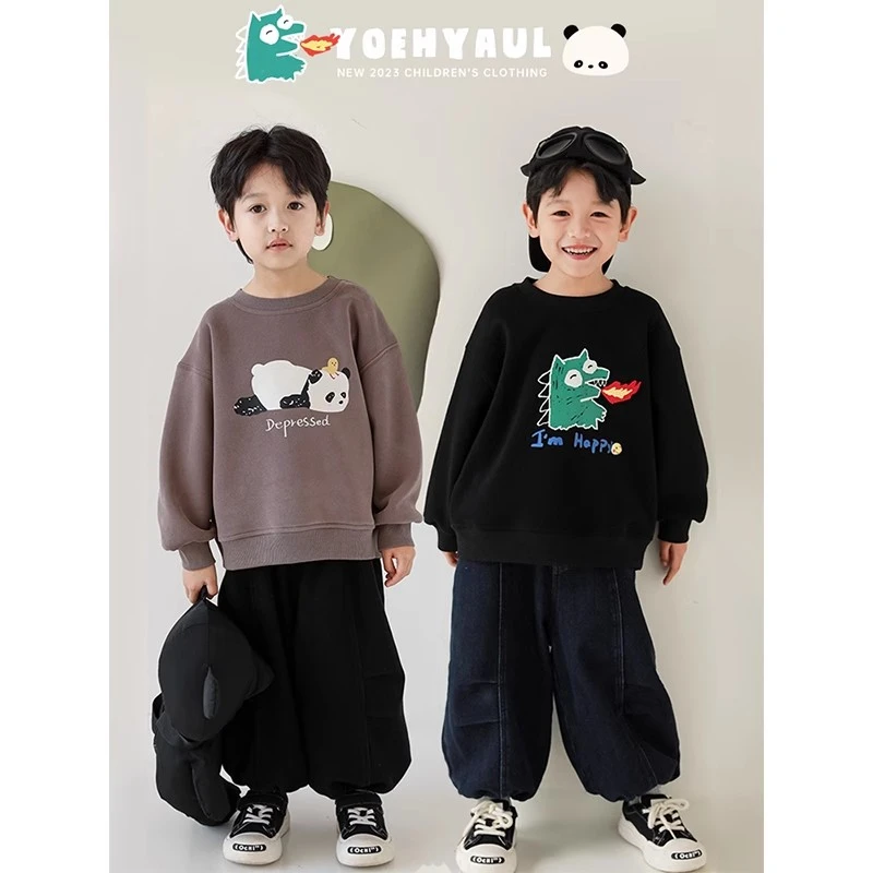 YOEHYAUL/幼悠【清货】幼悠儿童星球大战涂鸦数码印休闲卫衣N4671