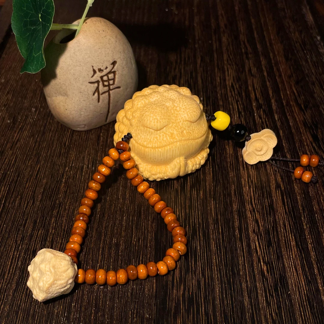 【泡泡专用】静心悟道蟾手把件   实心竹雕刻打磨   浮力    必拍