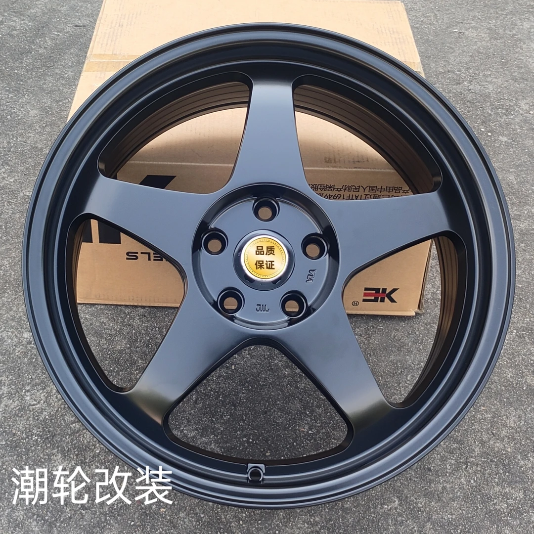 黑色旋压轮毂18寸适用奥迪TT A4Q3尚酷迈腾帕名爵6 CC凌渡改装