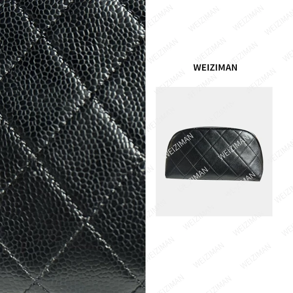 (DXD）现货真皮梳妆化妆包WZ-5151-鱼子酱-黑色