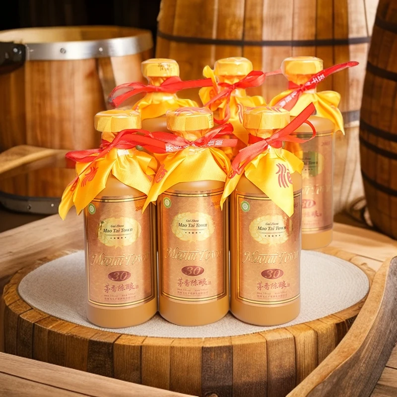 张支元茅香陈酿30白酒酱香型500ml53度一箱6瓶原箱发货53%Vol