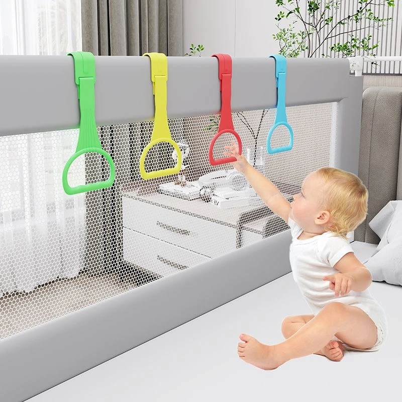 婴儿学站立手拉环宝宝床围栏练步臂力辅助
