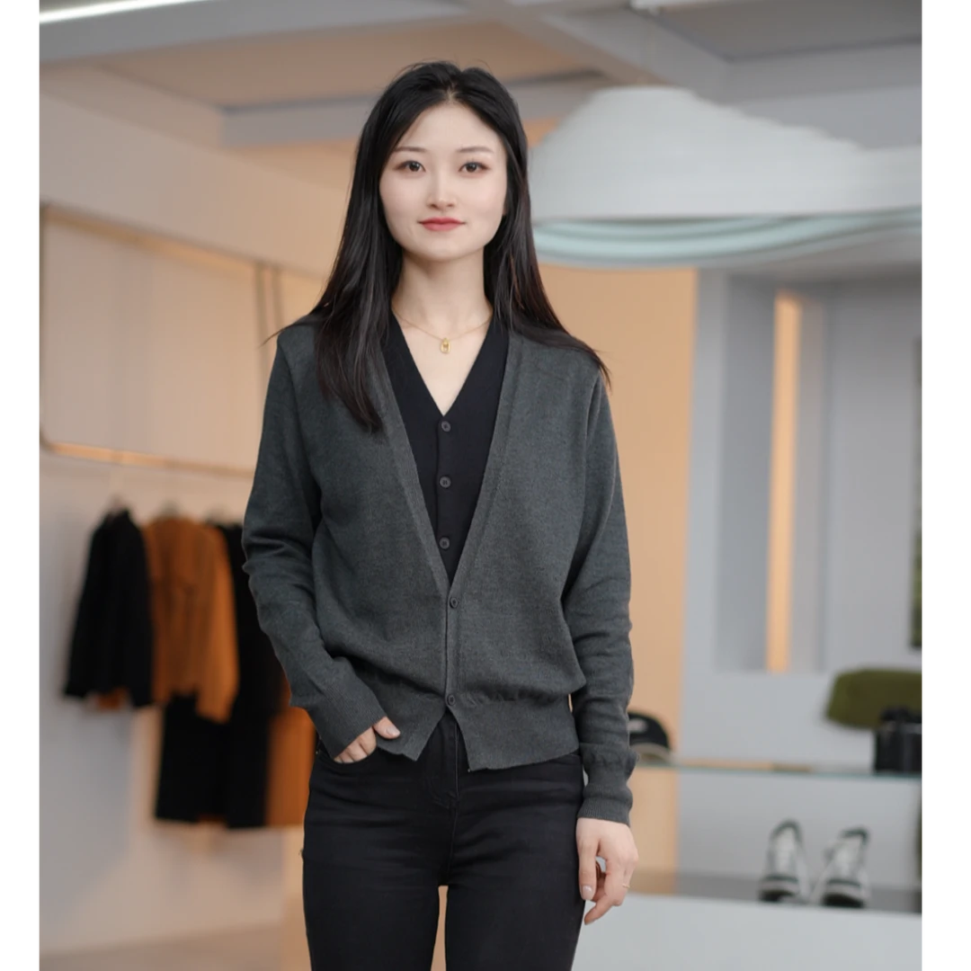 【谢姐轻奢原创】欧版时尚轻奢女士假俩件针织开衫XJ56