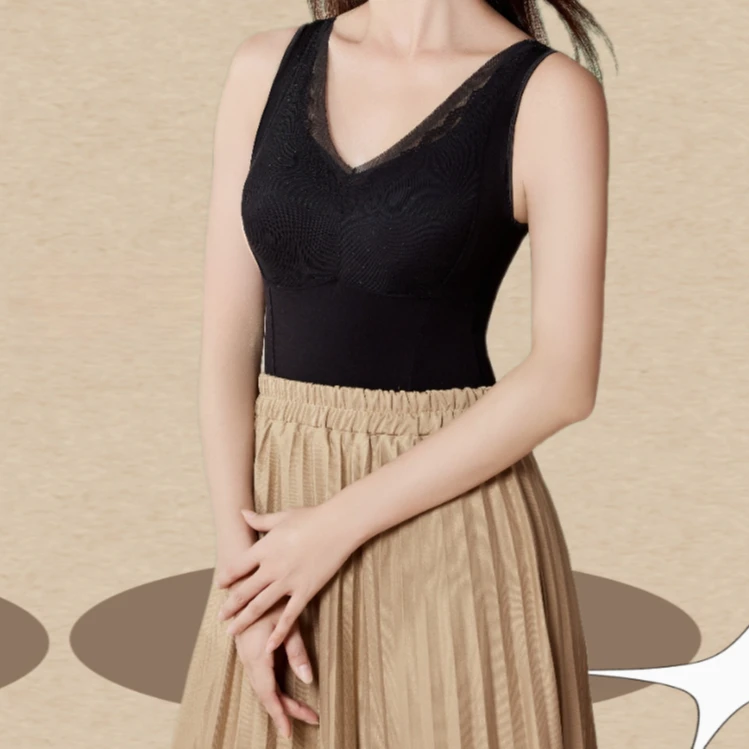 【谢姐轻奢原创】欧版时尚轻奢冬季保暖打底背心666