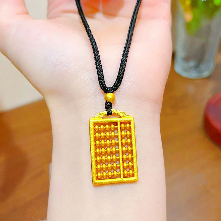 铜合金吊坠 祥云算盘吊坠配挂绳